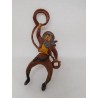 Figura vaquero con lazo. Goma. Años 50. Fabricado por gama. Ref 22.