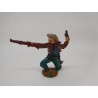 Figura vaquero con pistola y escopeta. Goma. Años 50. Fabricado por gama. Ref 17.