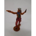 Figura vaquero con par de pistolas. Goma. Años 50. Fabricado por gama. Ref 11.
