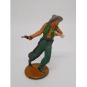 Figura vaquero con pistola. Goma. Años 50. Fabricado por gama. Ref 3.