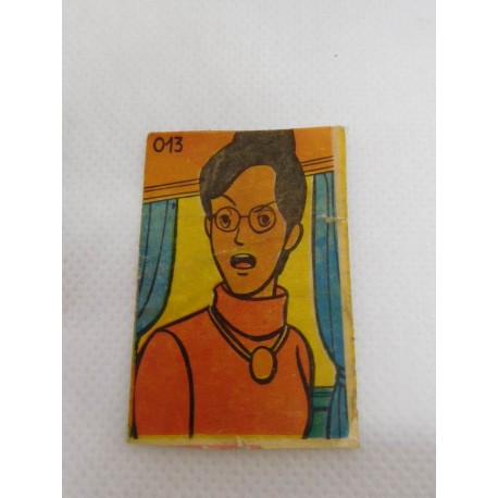 Cromo nº13 de Señorita Rottermeyer Pipas Tostaval. Album Heidi. 1975