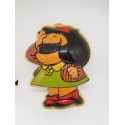 Figura en plástico hueco Mafalda 1987. Quino. Mirete. Silueta de Mafalda.