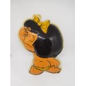 Figura en plástico hueco Mafalda 1987. Quino. Mirete. Silueta de Mafalda.