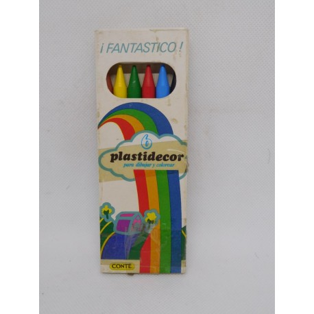 Pinturas plastidecor 6 unidades. Primera caja. Mítica...