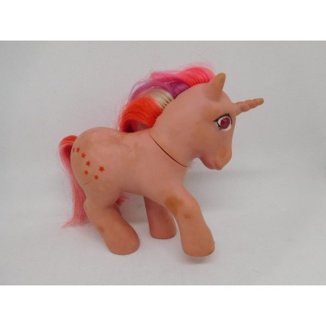 Pequeño Pony Unicornio Ojos de Diamante. Fabricado en España. 1986.