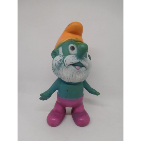 Muñeco de goma Papa Pitufo. Peyo. Años 80. Jugasa?