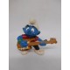 Figura de goma pvc Pitufo Rockero. Peyo. Schleich.