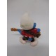 Figura de goma pvc Pitufo Rockero. Peyo. Schleich.