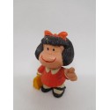 Figura de goma pvc Mafalda con cartera, consejo escolar. Quino. Comic Spain.