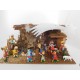 Belen con portal incluido. Mirete. Miniatura. Años 70. Completo. Figuras 4 cm de altura. Ref 1.