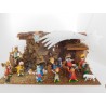 Belen con portal incluido. Mirete. Miniatura. Años 70. Completo. Figuras 4 cm de altura. Ref 1.