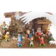 Belen con portal incluido. Mirete. Miniatura. Años 70. Completo. Figuras 4 cm de altura. Ref 1.