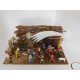 Belen con portal incluido. Mirete. Miniatura. Años 70. Completo. Figuras 4 cm de altura. Ref 1.