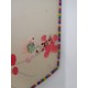 Antiguo pay pay japones en seda pintado a mano de pajarito en rama