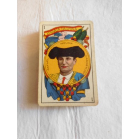 Baraja Taurina Simeon Dura. 1916. Reverso azul. 47 cartas.