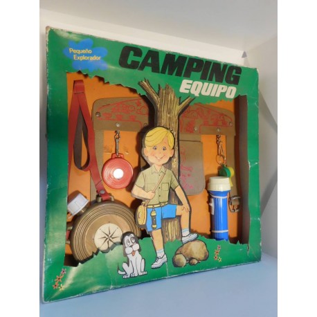 Equipo de camping años 70 de juguete.