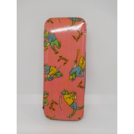 Estuche de cremallera tamaño pequeño. Años 80. Modelo guay.
