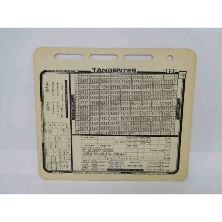 Ficha chuleta años 70-80 de trigonometria tangentes. Temas bzb.