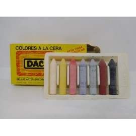 Caja de antiguas ceras Dacs años 70