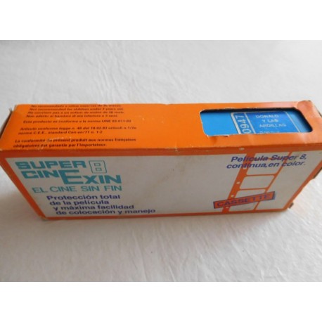 Película Cine Exin  modelo azul. Donald y el Neumático Endiablado.