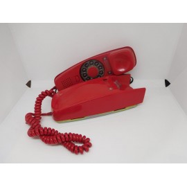 Telefono antiguo gondola en color rojo original Citesa años 60-70
