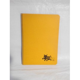 Cuaderno Tauro color naranja una raya. Espiral. Años 70-80.