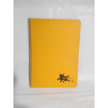 Cuaderno Tauro color naranja una raya. Espiral. Años 70-80.