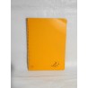 Cuaderno Caballo color naranja dos rayas. Espiral. Años 70-80.