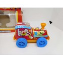 Tren hojalata y plástico baby car. Fabricado por Roman. Años 80.