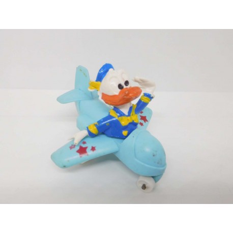 Muñego en goma del pato Donald en avioneta. Años 80. Boatleg.