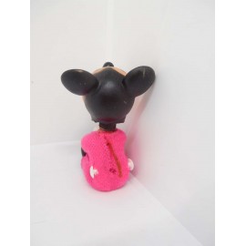 Antiguo mu&ntilde;eco de Mickey de goma con pinza. A&ntilde;os 70.