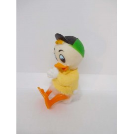 Antiguo mu&ntilde;eco de Sobrino de Donald de goma con pinza. A&ntilde;os 70.