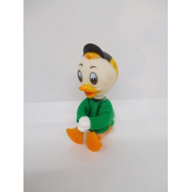 Antiguo muñeco de Sobrino de Donald de goma con pinza. Años 70.