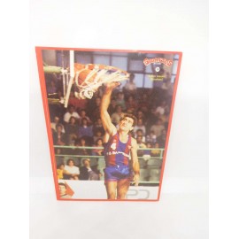 Cromo adhesivo Andrés Jiménez Gigantes del Basket años 80.