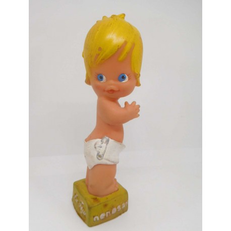 Muñeco de goma publicidad Nenosan. La Toja. Premium. Años 70.