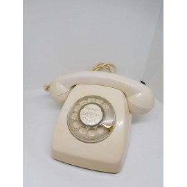 Teléfono antiguo. Modelo Heraldo. Color crema. Años 60. Citesa.
