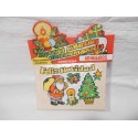 Pegatinas con motivos navideños. Años 80. Modelo Papa Noél. Navidad.