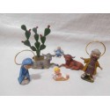 Figuras de belén Mirete en miniatura. Años 60. Sagrada Familia.