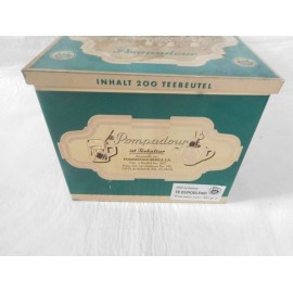 Bonita caja metálica antigua de Té Pompadour años 50-60