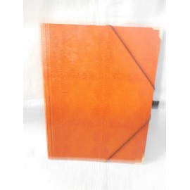 Carpeta Saro modelo 530. Naranja imitación piel.