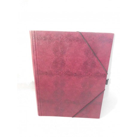 Carpeta Saro modelo 530. Granate imitación piel.