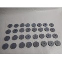 Lote de 32 monedas Ruta del Tesoro de 100 reales. Cefa.