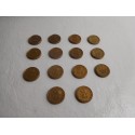 Lote de 14 monedas Ruta del Tesoro de 1.000 reales. Cefa.