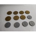 Lote de 13 monedas Ruta del Tesoro de 10.000 y 5.000 reales. Cefa.