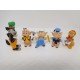 Figuras pvc Lobo Feroz, tres cerditos y caperucita. Marcados Comics Spain. Años 80. Walt Disney