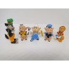 Figuras pvc Lobo Feroz, tres cerditos y caperucita. Marcados Comics Spain. Años 80. Walt Disney