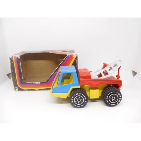 Antiguo camión grua Komby Rapid de Rico con caja. Ref 280. Años 80