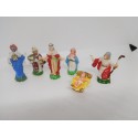 Figuras portal de Belén en plástico duro. Muy raras. Años 60.