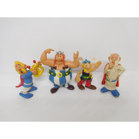 Lote de cuatro figuras Comics Spain de Asterix y Obelix