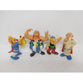 Lote de cuatro figuras Comics Spain de Asterix y Obelix
